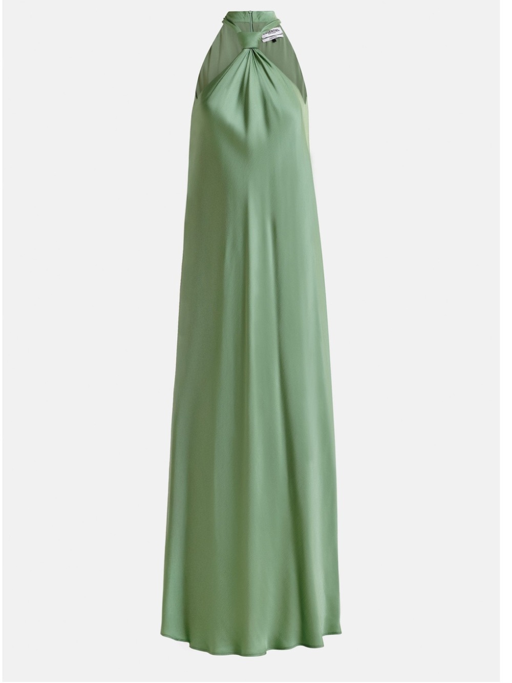 Essential Antwerp Green Halterneck Dress with Knot Detail